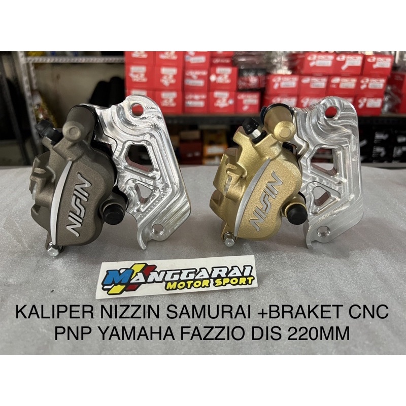 KALIPER NIZZIN SAMURAI + BRAKET CNC PNP YAMAHA FAZZIO CAKRAM 220MM
