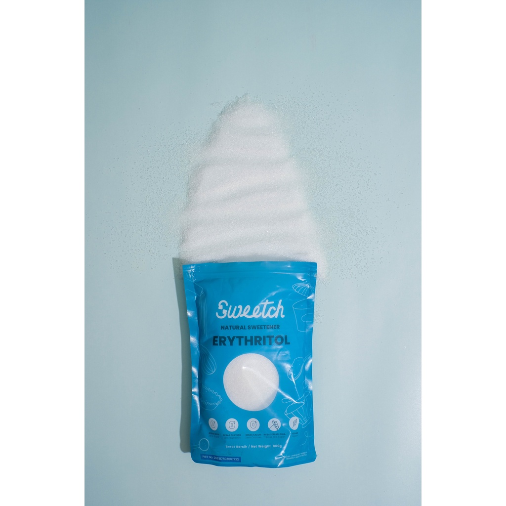 

Sweetch Erythritol Granulate 800gr Pemanis Alami Tekstur Gula Kasar Tanpa Kalori