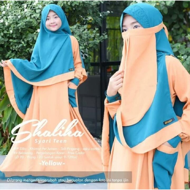 Gamis anak untuk usia 12-13-14-15 tahun set hijab pree cadar/Gamis anak model shalilah set hijab pree cadar/Gamis terlaris/terbaru bahan zara crepe premium/gamis anak remaja trendy/gamis ank remaj tanggu/Gamis anak remaja set hijab