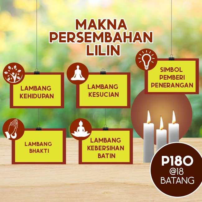 Lilin Batang Sembahyang Sukhavati P180 Putih