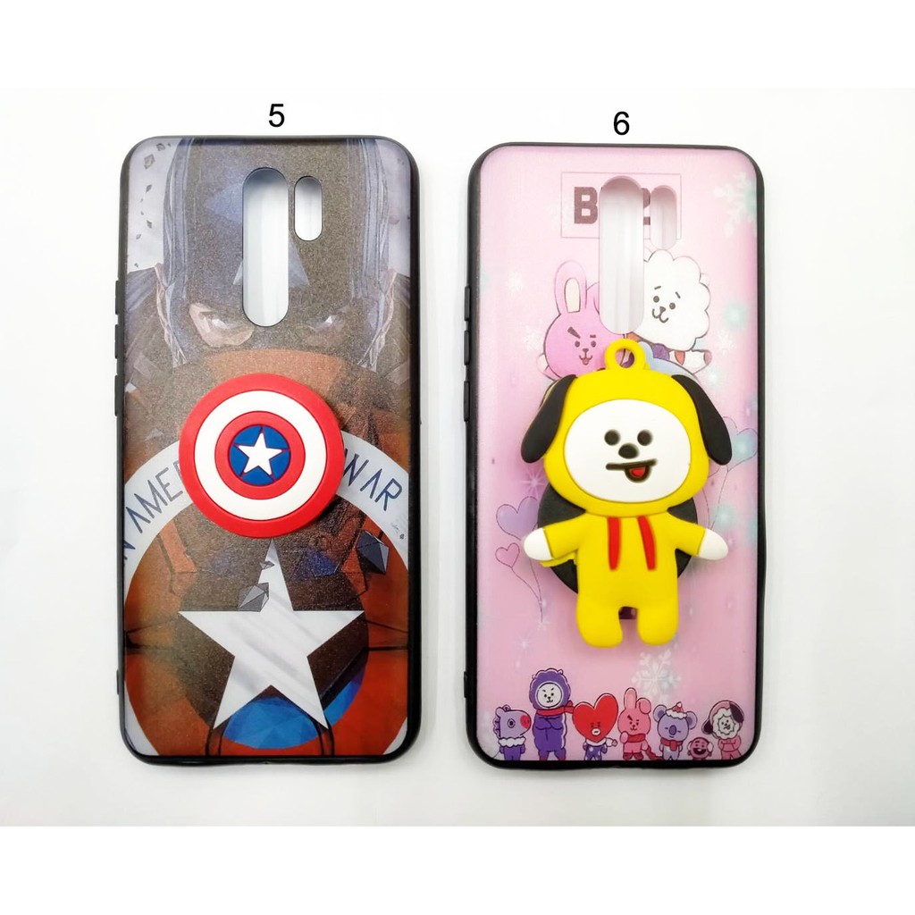 Case REDMI 9 Case Fuze Glass Popsocket Karakter