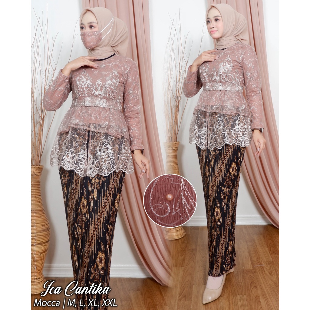 SET BLOUSE ICA CANTIKA / KEBAYA MODERN / KEBAYA PESTA / OUTFIT BAJU PESTA KEKINIAN / BAJU TUNIK WANITA / LC