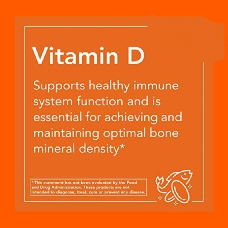 NOW Foods High Potency Vitamin D3 5000 IU Now isi 120 soft capsules, utk Imunitas Daya Tahan Tubuh