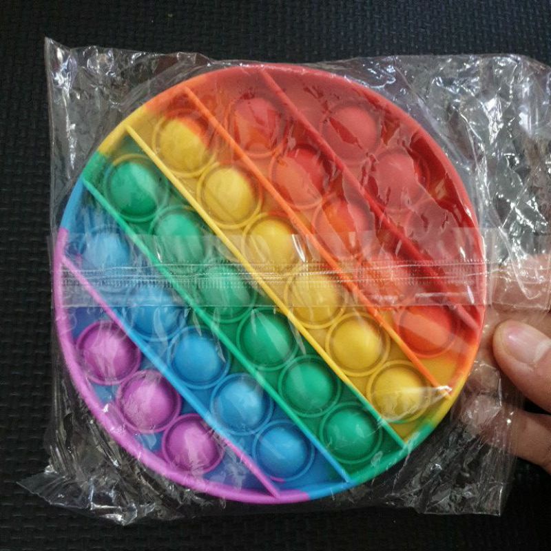 POP IT Rainbow Popit Macaron Murah | Pop it mainan-Round Rainbow