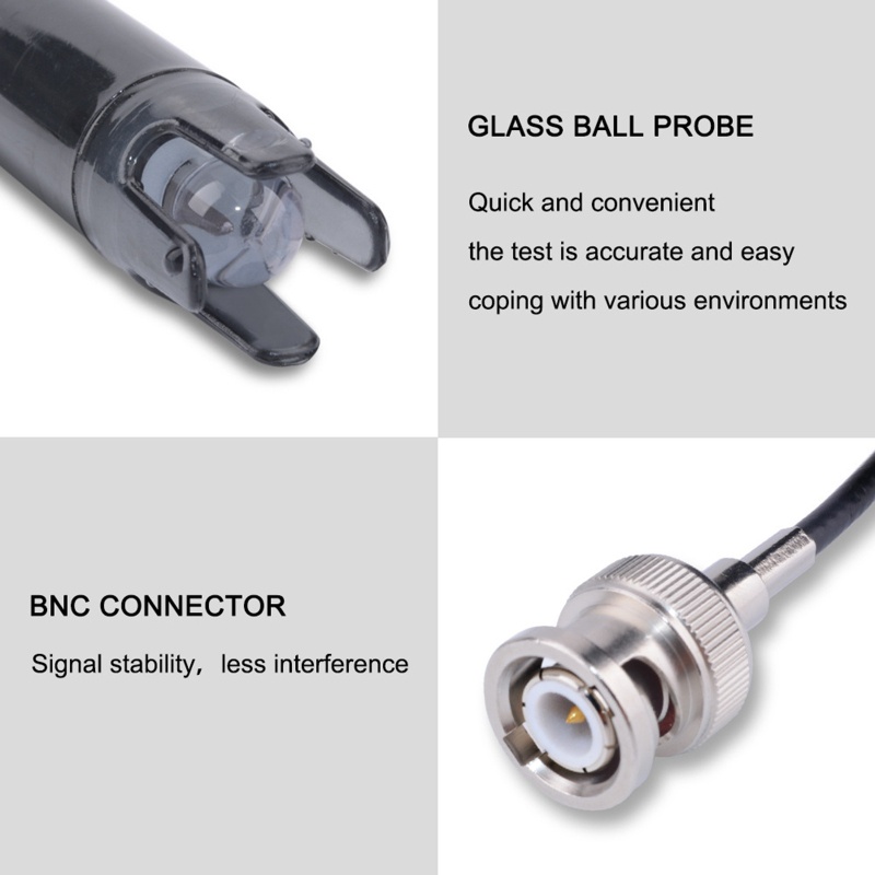 Kiss Probe Konektor BNC 0-14 pH Elektroda Dengan Sensor Pengganti