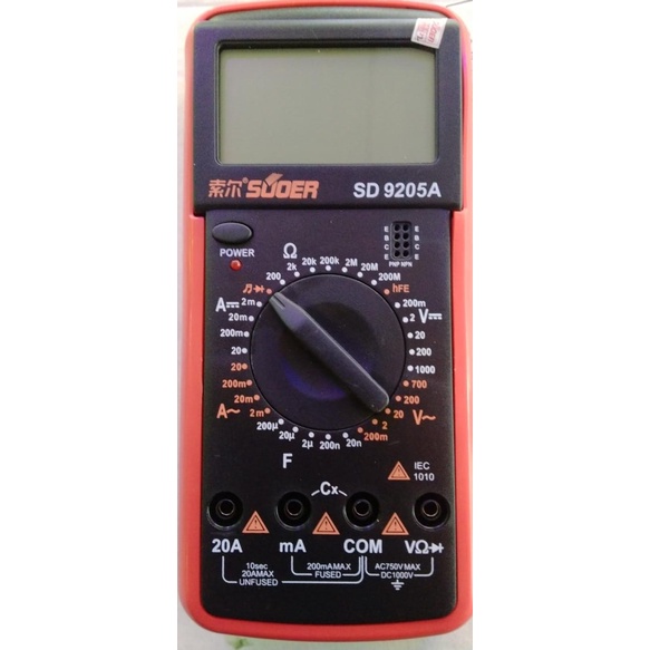 MULTIMETER AVOMETER MULTITESTER DIGITAL SD9205A