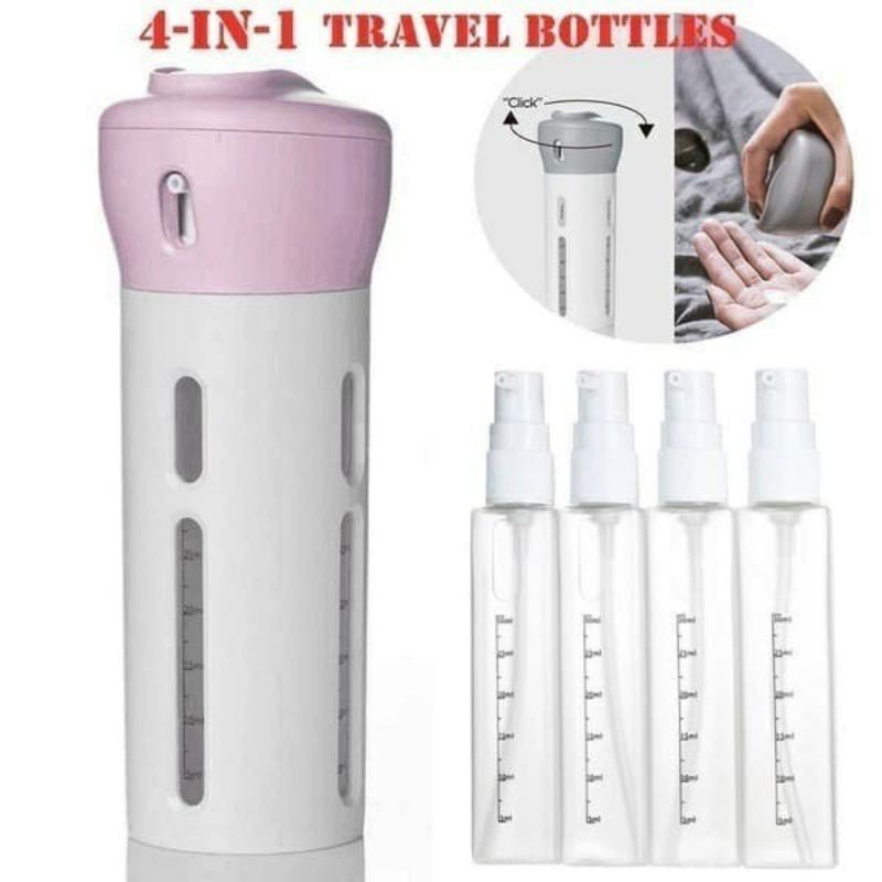 BOTOL TRAVEL SERBAGUNA 4 IN 1 BUAT SABUN LOTION SAMPOO DLL