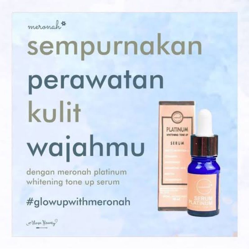 PAKET serum PLATINUM dan MERONAH Glowing cream