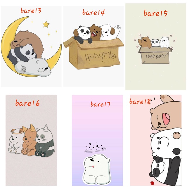 Custom case bare bear redmi note 7 redmi note 7 pro redmi 7 redmi go premium glass case