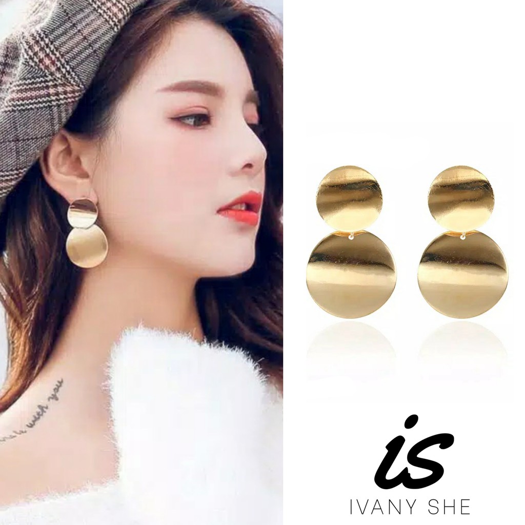 Premium Quality Anting fashion korea import aksesoris pesta perhiasan wanita earring giwang emas bk