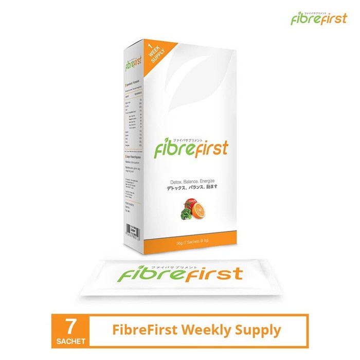 PROMO FIBRE FIRST Box isi 7 sachet 15 sachet FREE TUMBLER