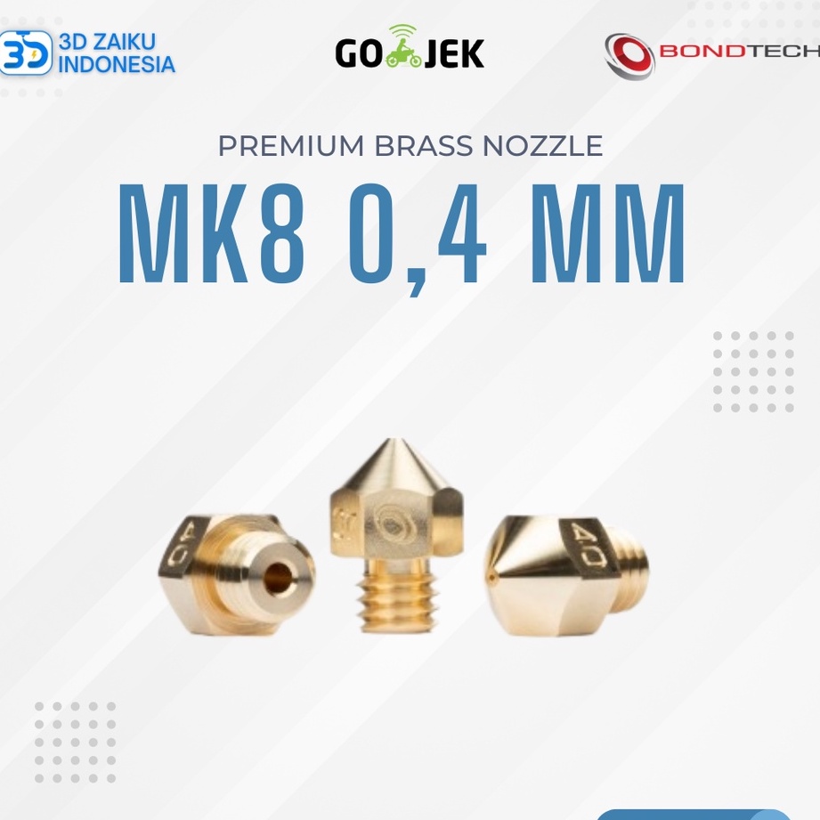 Original Bondtech MK8 Premium Brass Nozzle 0,4 mm