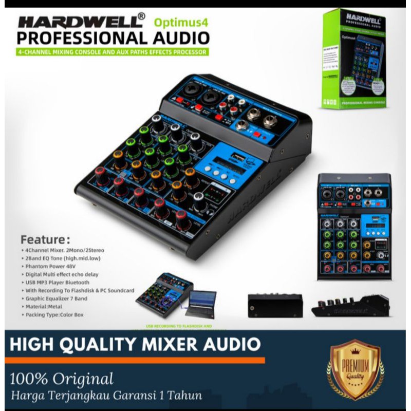 Mixer hardwell 4 channel mixer audio hardwell optimus 4 original