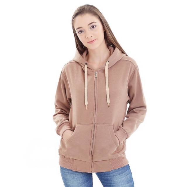 Meira Plain Premium Jacket - bahan fleece