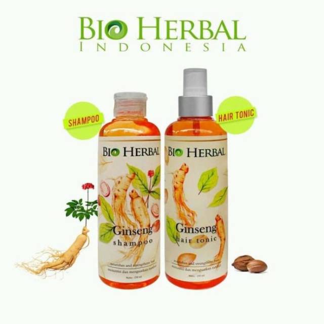 BIO HERBAL Shampoo & Hair Tonic - Bio Herbal Ginseng Shampoo - Bio Herbal Ginseng Hair Tonic