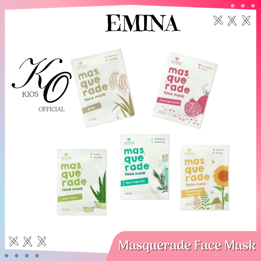 Emina Masquerade Face Mask 23g | Sheet Mask | Masker Wajah