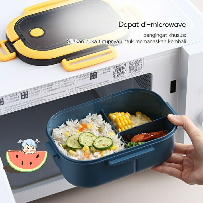 ~ PIYOSHI08 ~ Kotak Tempat Makan Lunch Box Transparant Bento - Bpa free  Dengan Lubang Udara PD125