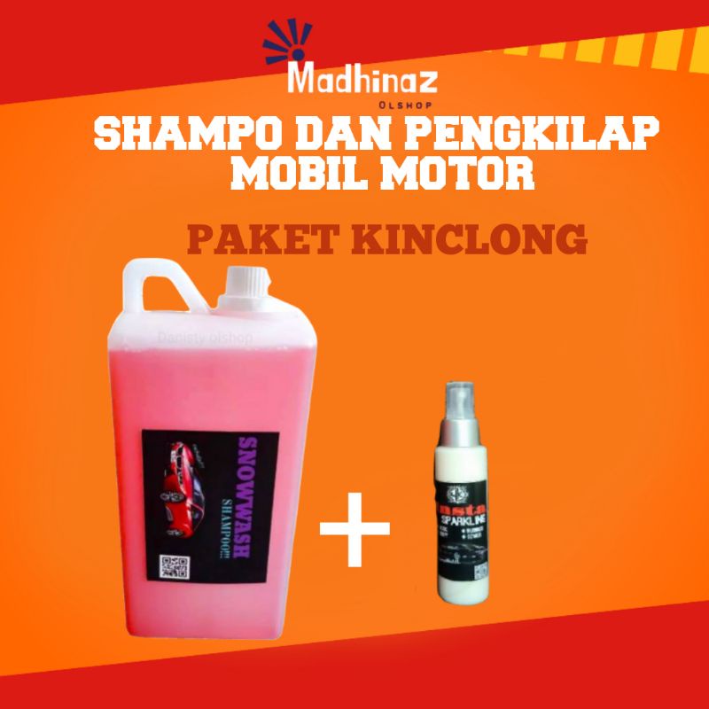 Shampo dan pengkilap body mobil motor  insta sparkling shampo salju