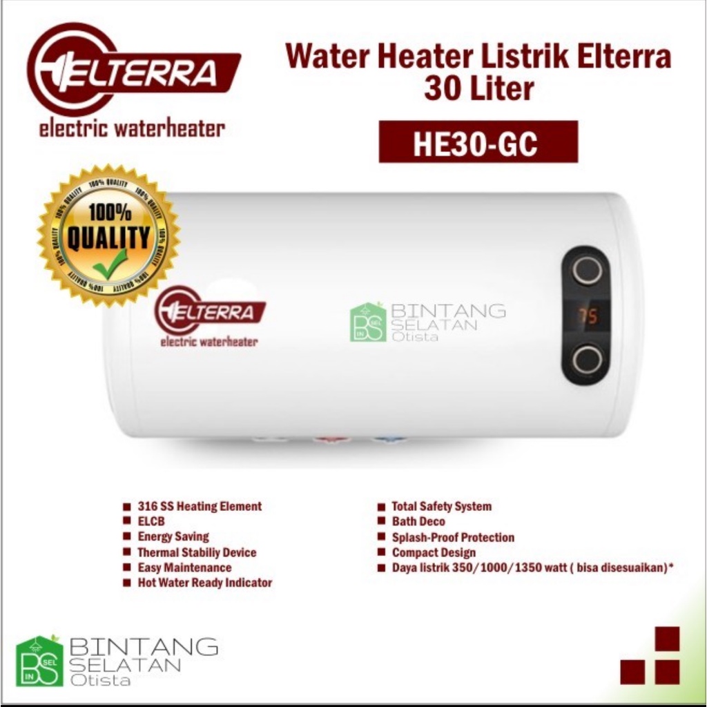 WATER HEATER HANDAL ELTERRA PEMANAS AIR LISTRIK ELTERRA 30GC 30 LITER