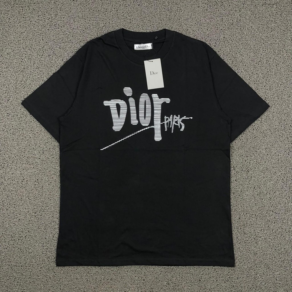 KAOS TSHIRT CHRISTIAN DIOR LINE LOGO FONT HITAM AUTHENTIC PREMIUM BESTSELLER