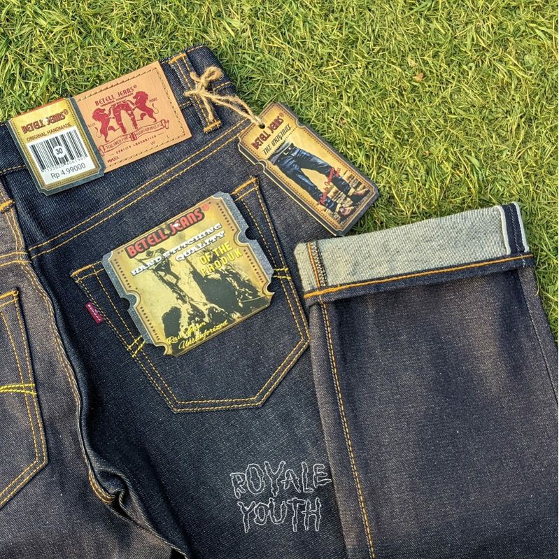 Celana Denim Selvedge BETELE RAW Denim 15 Oz Celana Jeans Selvedge  Celana Raw Denim Salvadge Pria