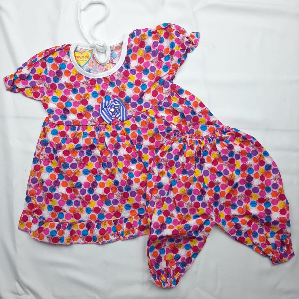 Setelan Baby Berry 0-12 Bulan Baju dan Celana Pop New Born Set Tidur Perempuan Lengan