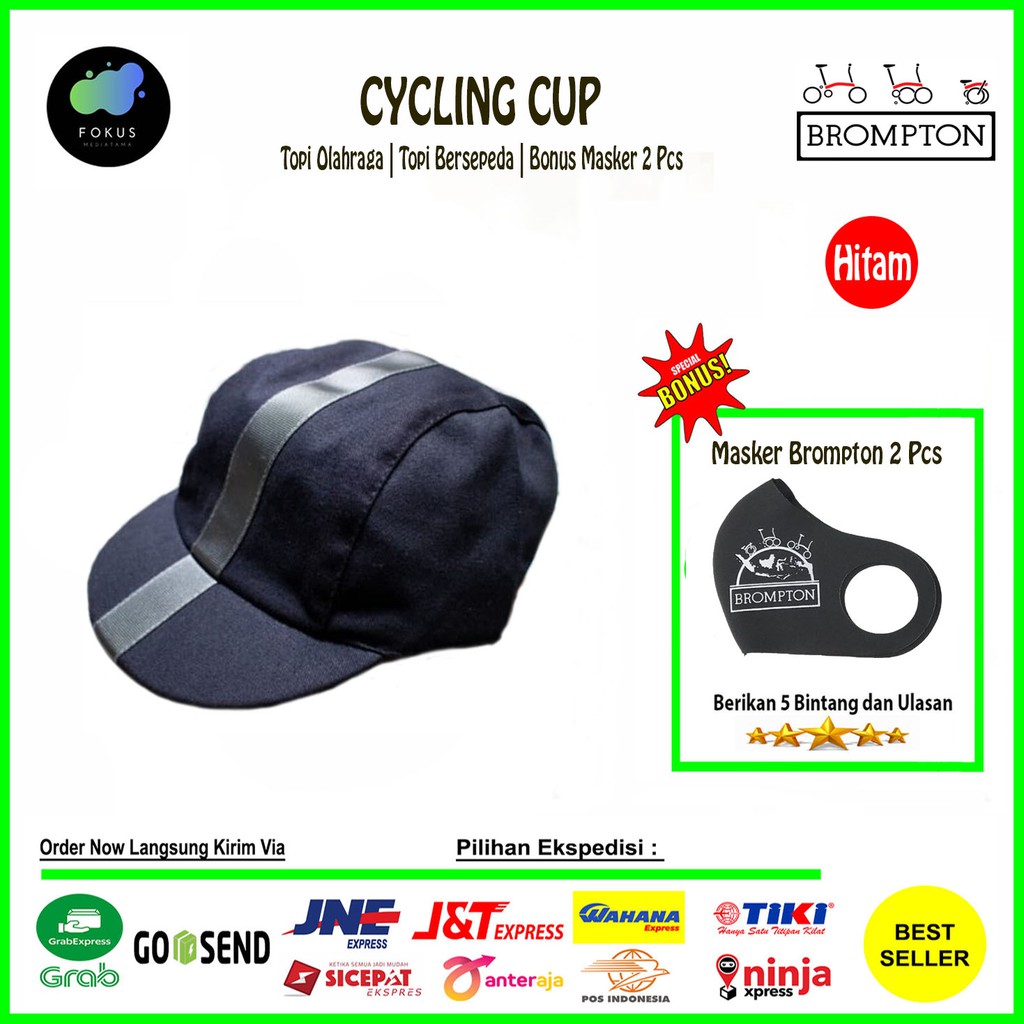 Topi Sepeda Cycling Cap Topi Sepeda Bike To Work (Bonus Extra)