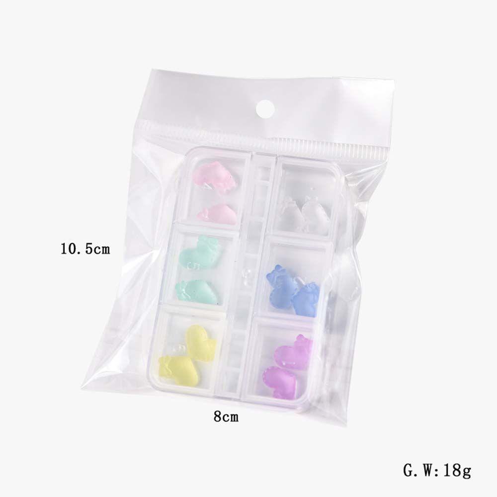 Mxbeauty Candy Nail Charms Lucu DIY Charms Transparan DIY Manicure Accesoires Kristal Kuku Berlian Imitasi