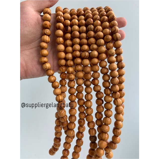 bahan Kokka Koka Kaukah 10mm kayu craft gelang kalung serat cokelat