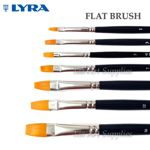  Lyra  Taklon Art Brush Flat Kuas  Lukis Lyra  Flat Shopee 