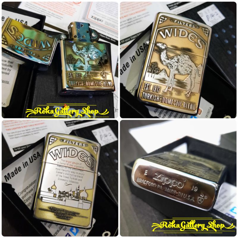 zippo camel wides mosque zippo limited rare 2 side korek zippo armor silver brass original grade