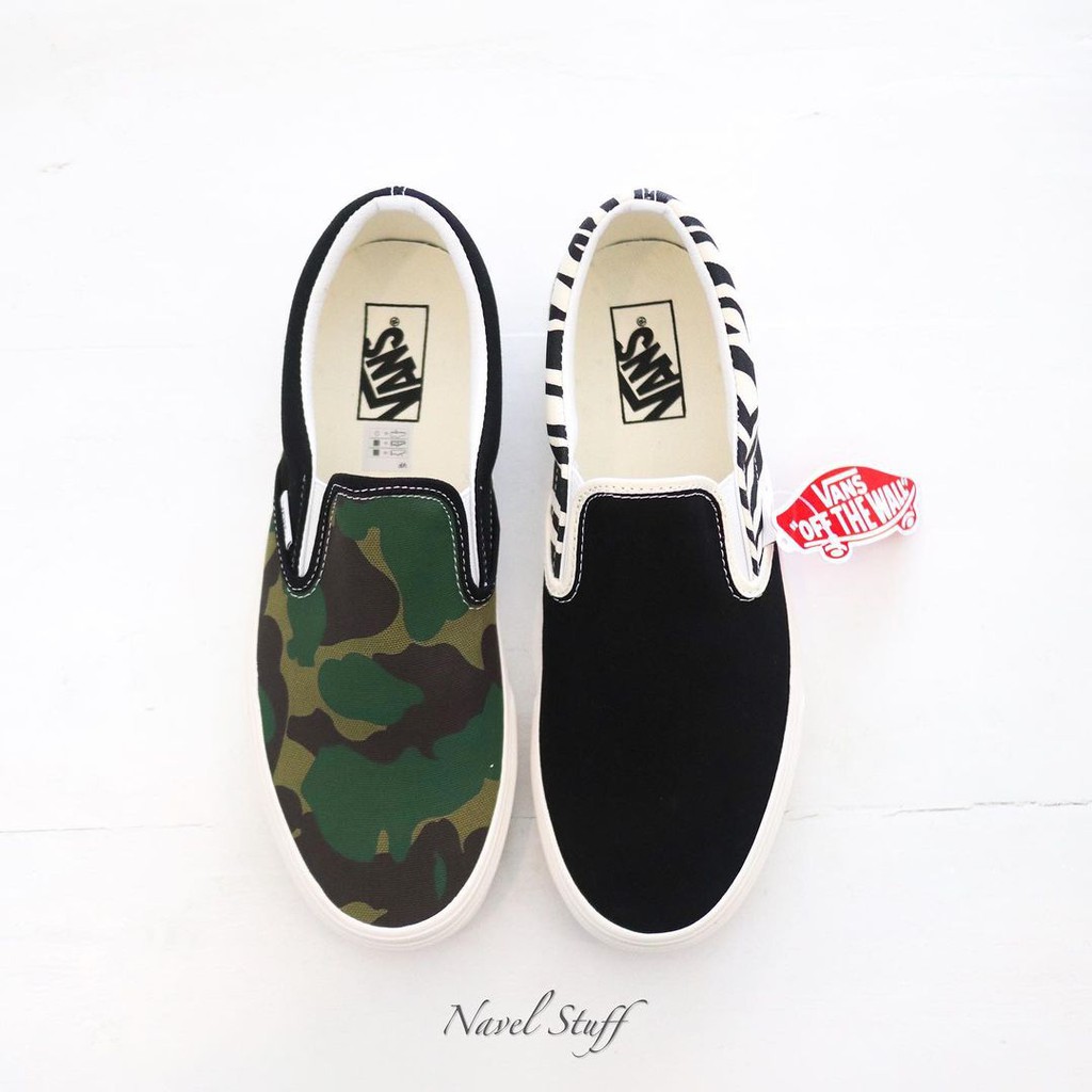 mismatch vans slip on