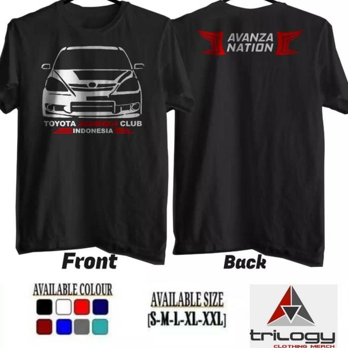 KAOS OTOMOTIF TOYOTA AVANZA CLUB INDONESIA AVANZA NATION