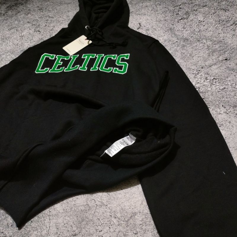 SWEATER HOODIE CELTICS BORDIR HITAM AUTHENTIC PREMIUM FULLTAG &amp; LEBEL