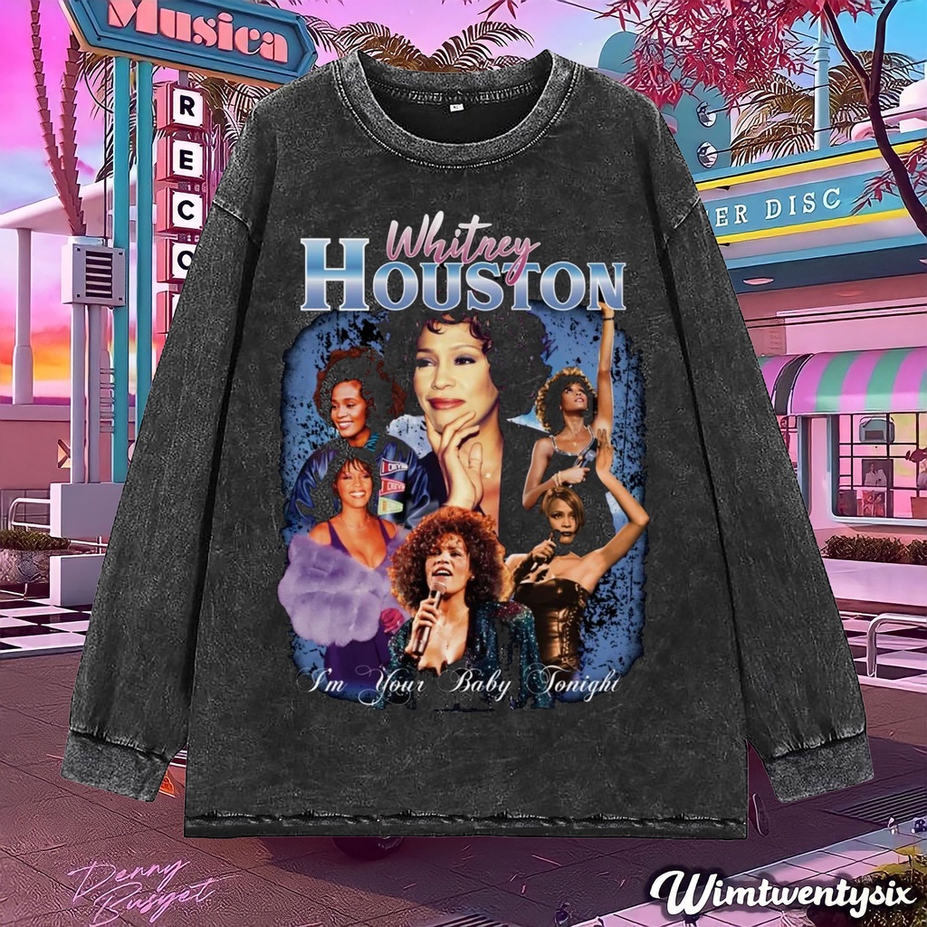 longsleeve | kaos oversize | oversize washing | t-shirt oversized | kaos whitney houston