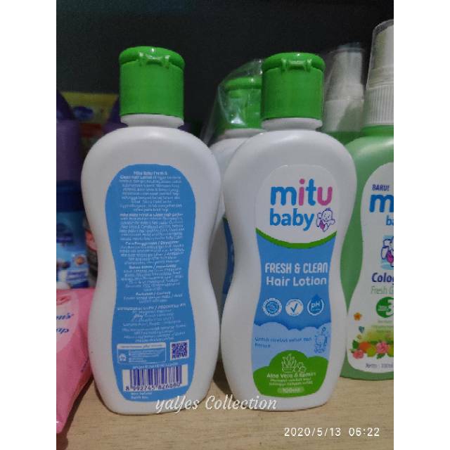 Hair lotion natural mitu baby 100 ml aloe Vera kemiri urang aring minyak rambut bayi