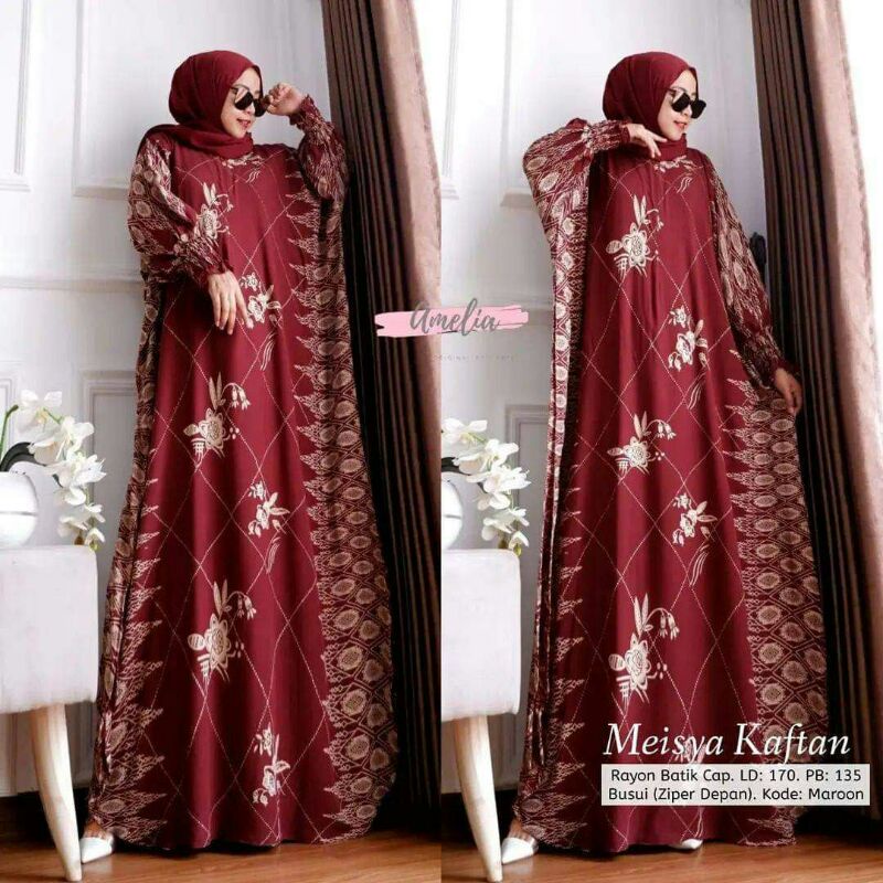 Meisya Kaftan /One Set/Baju Tidur/Setelan murah/Piyama/Homedress/Pakaian Wanita/Daster Jumbo/Daster 