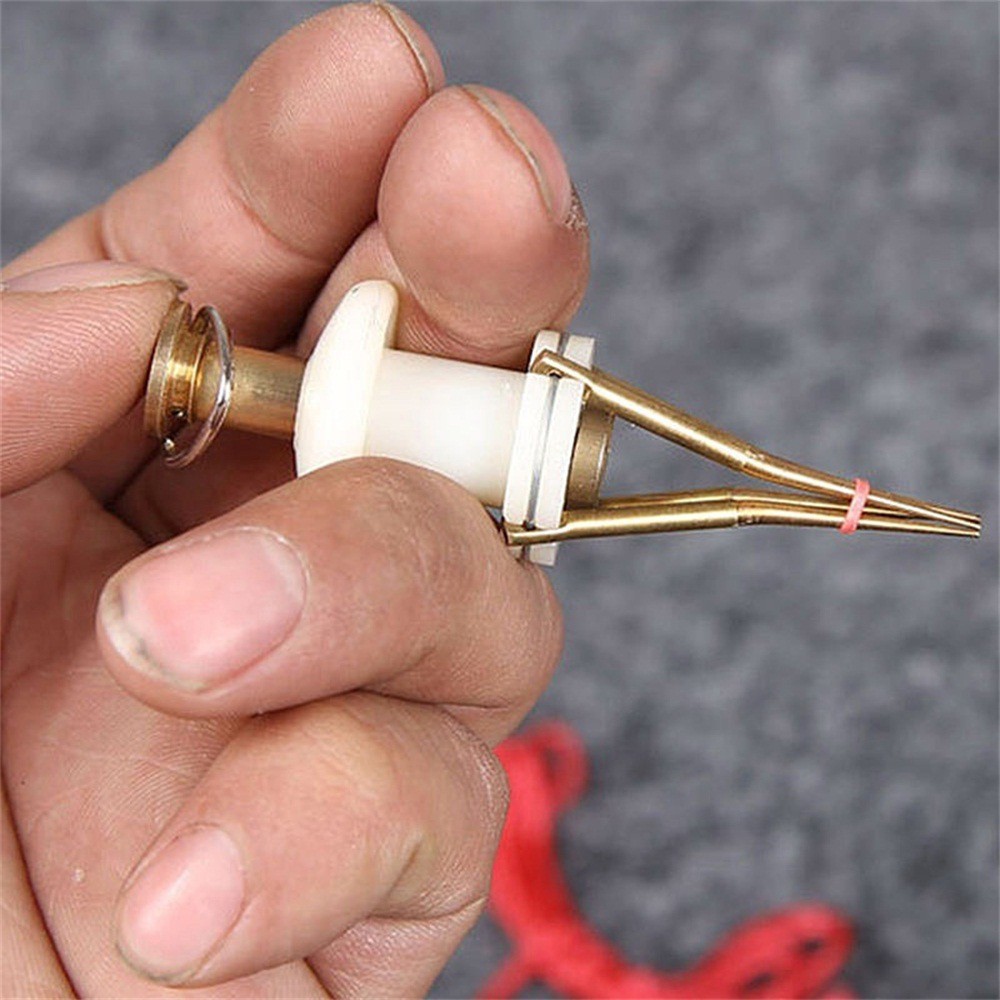 Set Tali Lanyard+Terminal Pencapit Cacing+Karet untuk Bantu Pasang Umpan Memancing Ikan