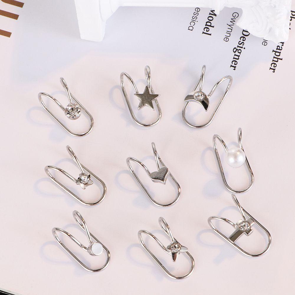 Lily Ear Cuff Clip Mutiara Berlian Tanpa Tindik Ladies Jewelry Wrap Tulang Rawan Telinga Untuk 1pasang