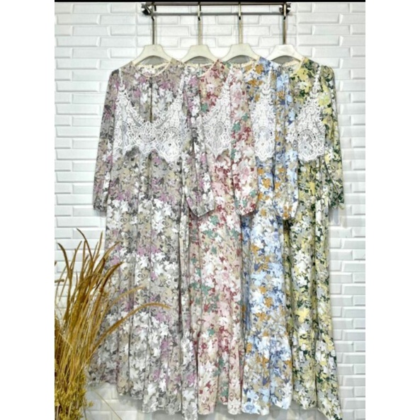 Maxi Vintage Vest rompi Rajut BKK Import 8772 (2in1) Maxi+Outer Rajut Import