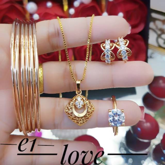 Xuping set perhiasan lapis emas 24K 0409