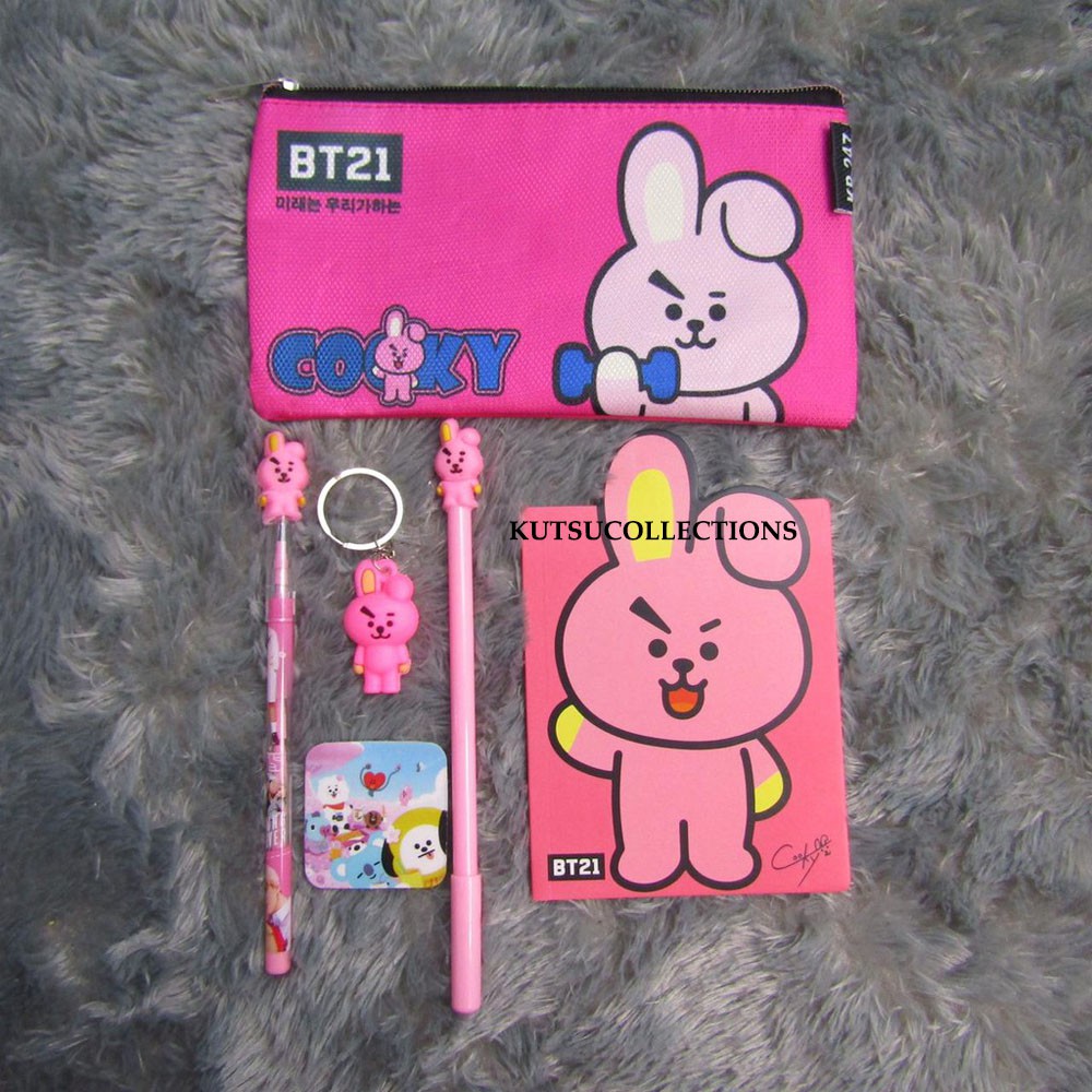 

SET ALAT TULIS ANAK SEKOLAH DASAR SD SMP SMK FANBASE KIT BTS PINK CHOOKY TEMPAT PENSIL KANVAS BTS21