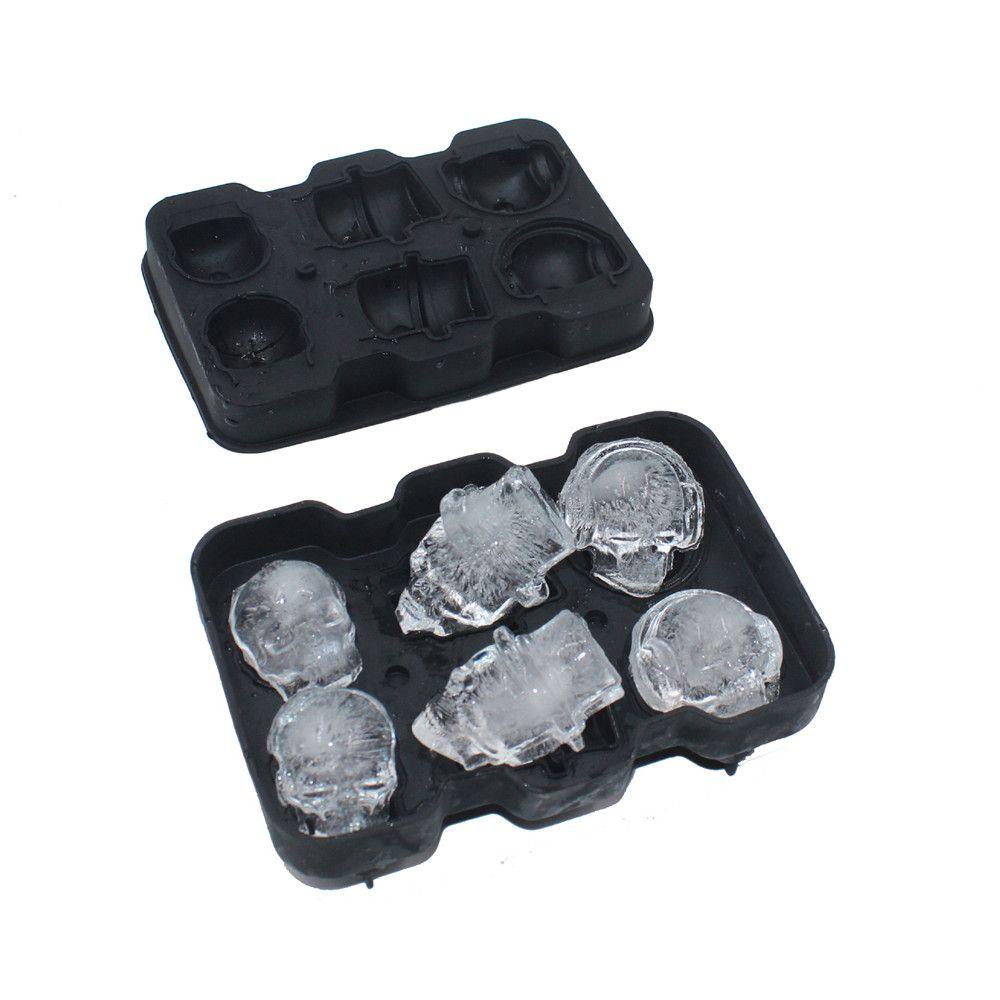 R-FLOWER Tengkorak Hadiah Natal Minuman Keras Es Loli Reusable DIY Ice cream mold P istol