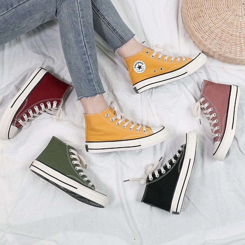 Sneakers Sepatu Wanita Sepatu Cewek  Model Tinggi Sepatu Wanita Banyak Warna Model Terbaru Modis Sepatu Sekolah Sepatu Kuliah