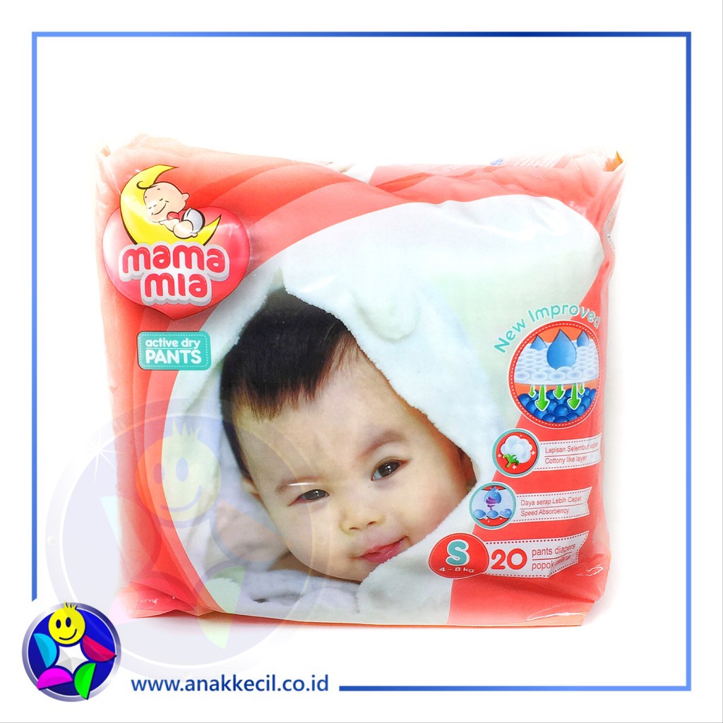 MAMAMIA PANTS S20 CELANA DIAPERS POPOK SEKALI PAKAI