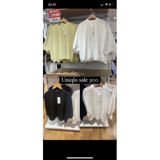 uniqlo blouse rayon