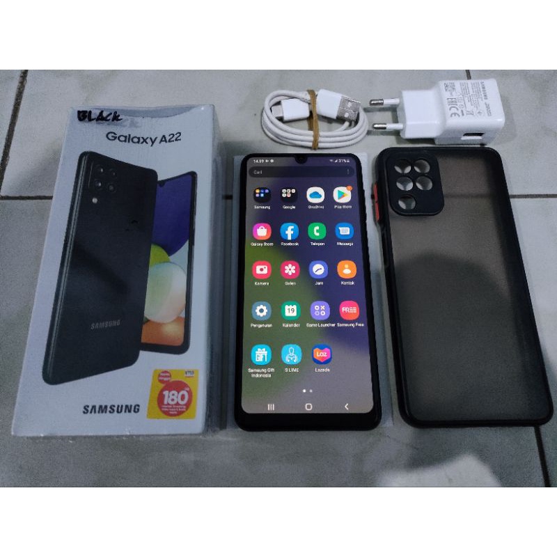 SAMSUNG GALAXY A22 6/128 SECOND LIKE NEW FULLSET ORIGINAL