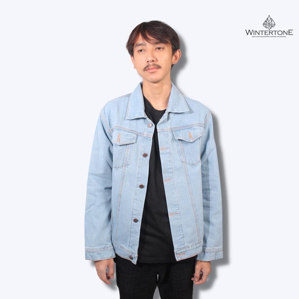 Jeket Jeans Pria Original Jacket Lepis Cowok Distro Premium Jaket Trucker Putih Oversize Premium Cwo