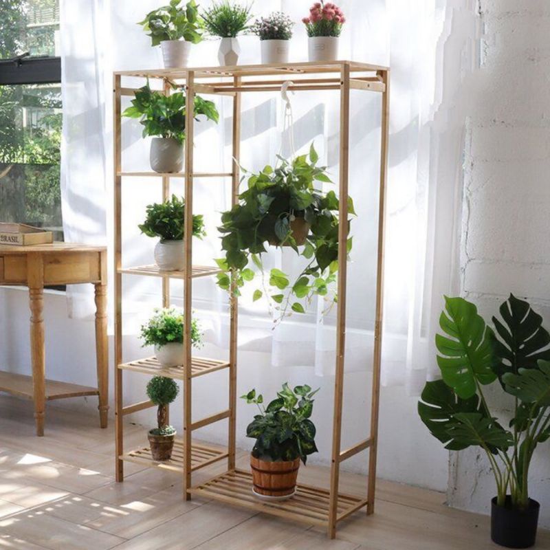 Jual Rak Kayu Gantung Serbaguna / Rak Baju Gantung / Rak Bunga Gantung