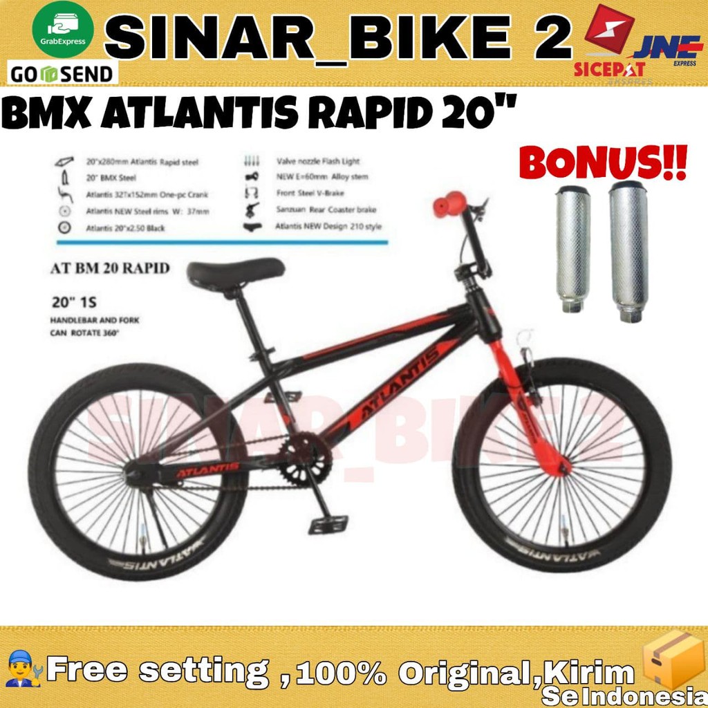 Sepeda Bmx 20Inch Atlantis Rapid Ban Jumbo (Ekspedisi)